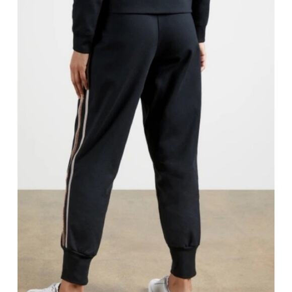 Ted Baker Navy Blue Striped Metallic Trim Aliceah Jogger sz 4=L - Picture 4 of 15